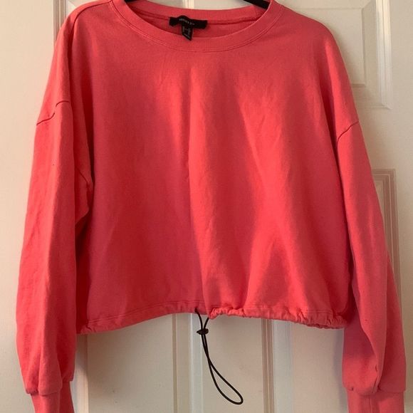 Forever 21 Woman’s Pink Crop Sweatshirt size 2X - Picture 1 of 4